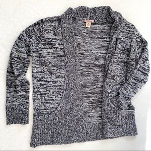 Black and White Cardigan Sweater XL